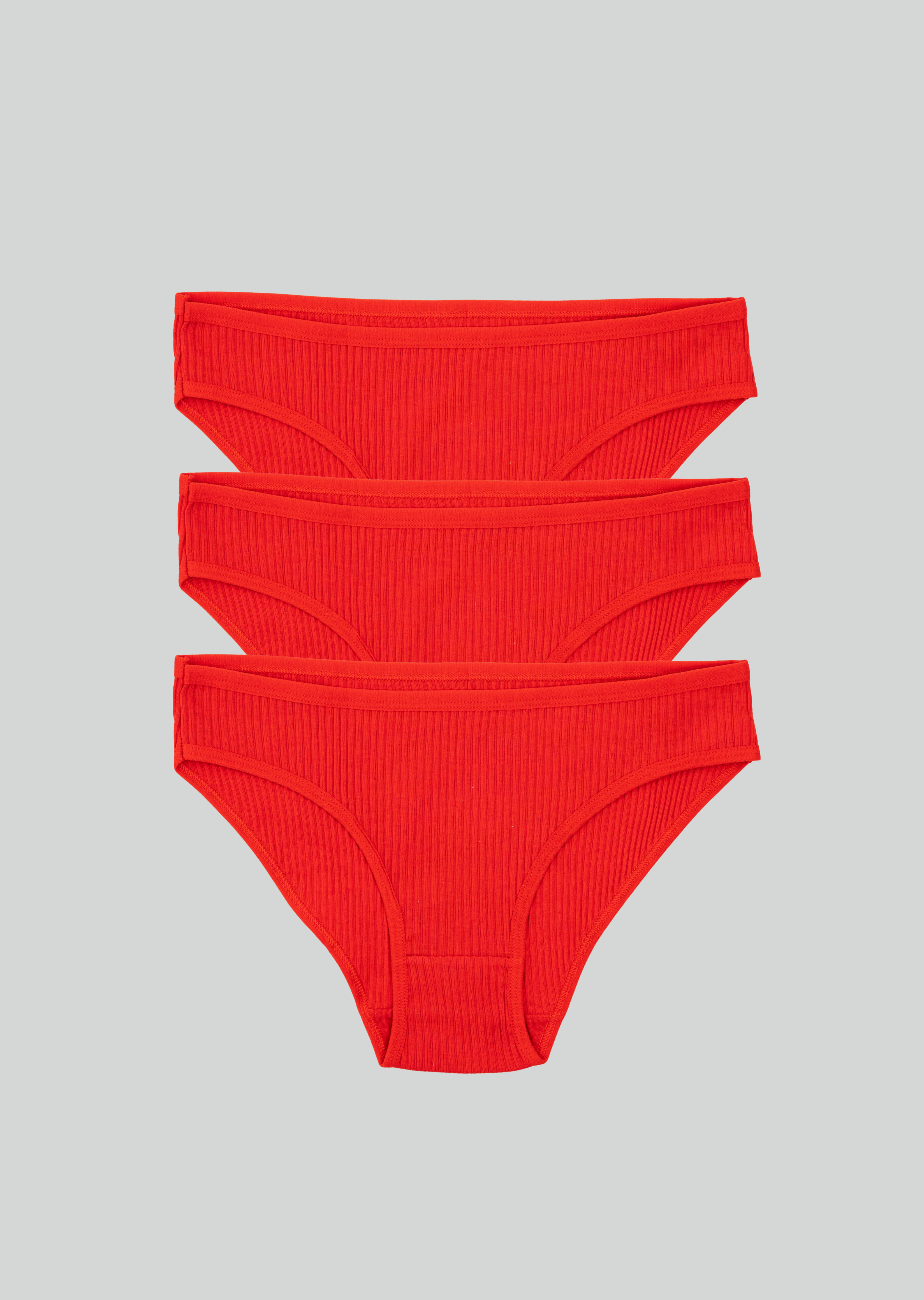 3-Pack Essential Ribbed Cotton Briefs