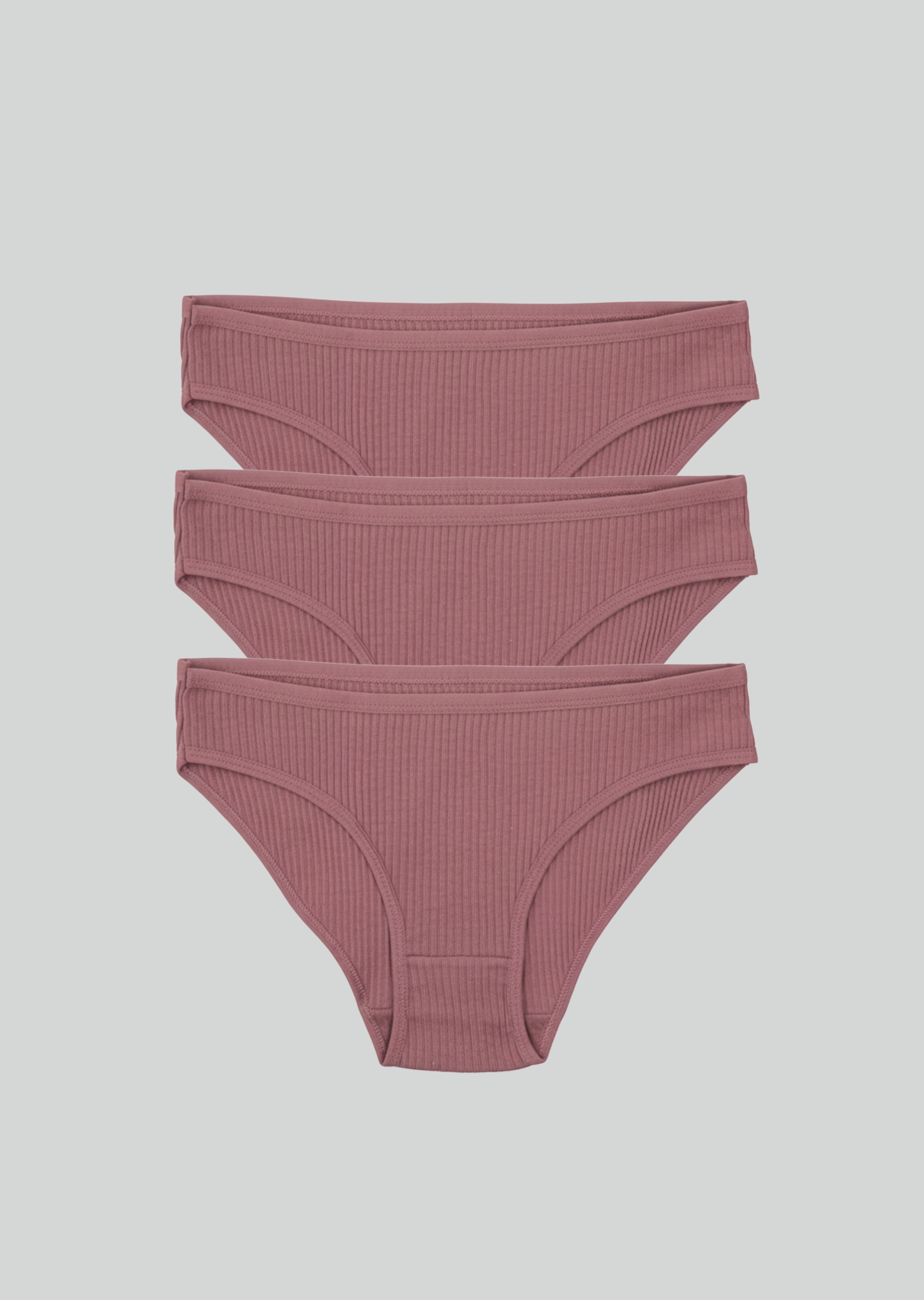 3-Pack Essential Ribbed Cotton Briefs