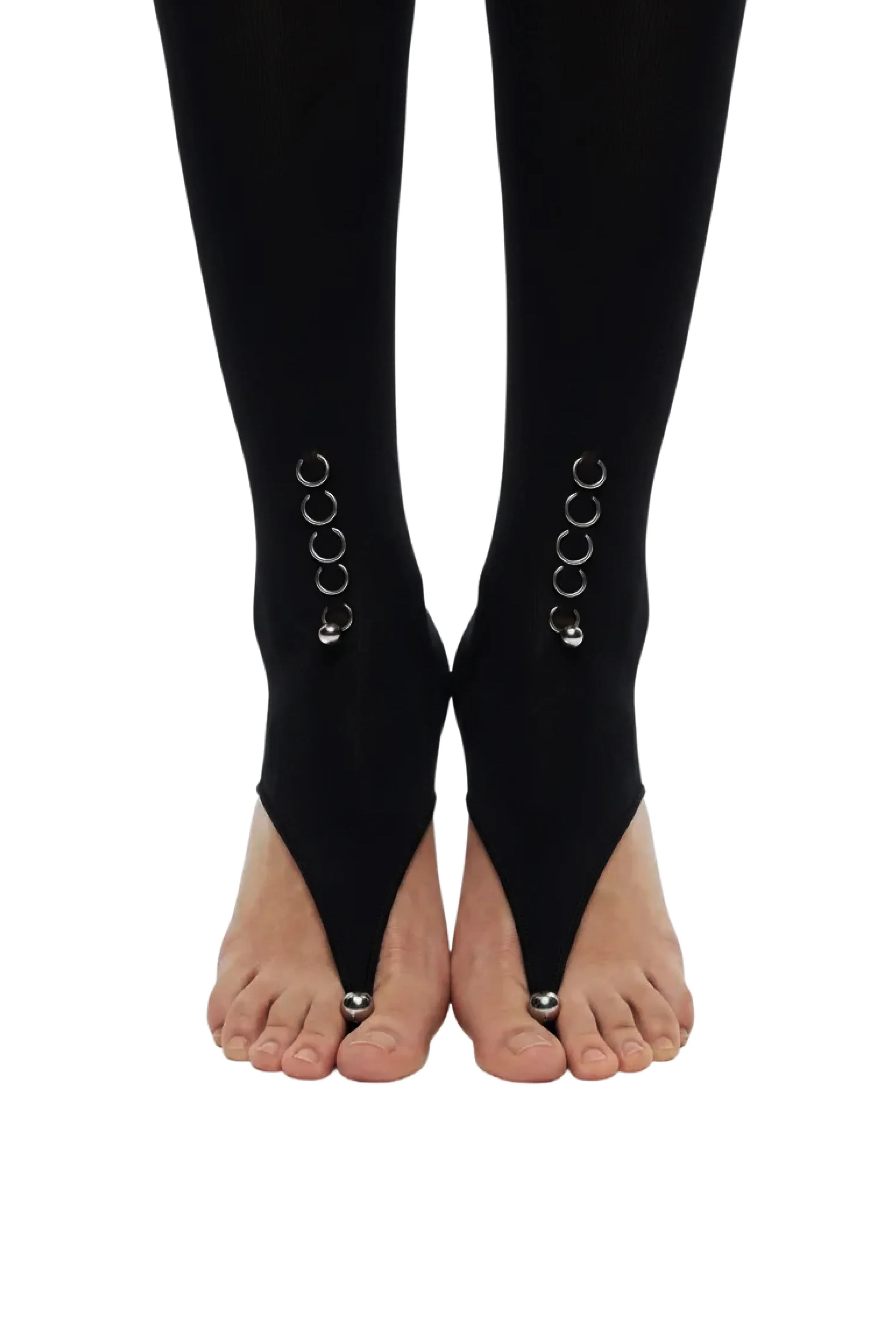 Piercing 02 Black Open-Toe Leggings - epoché