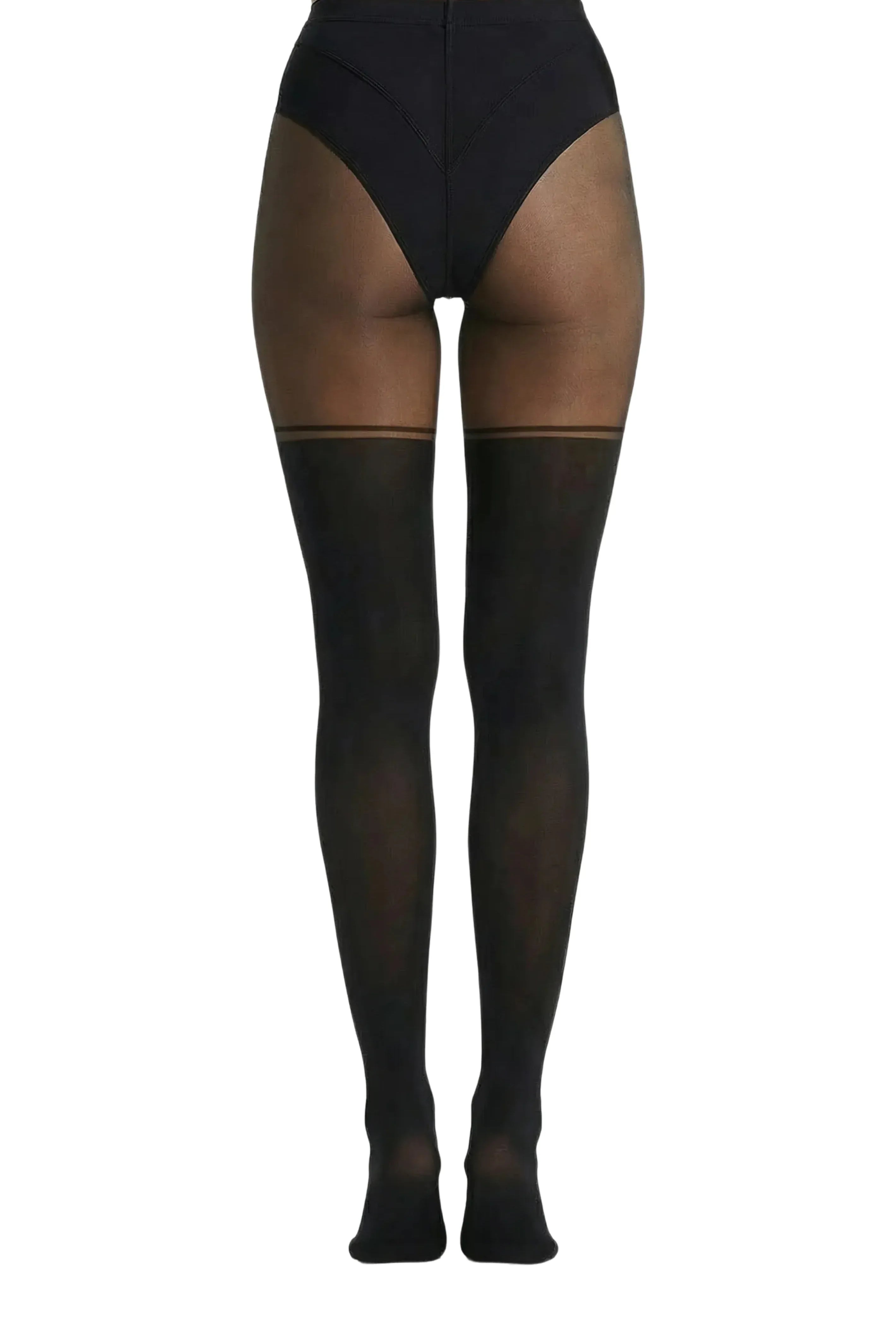 Black Cat Stocking-Effect Sheer Tights - epoché
