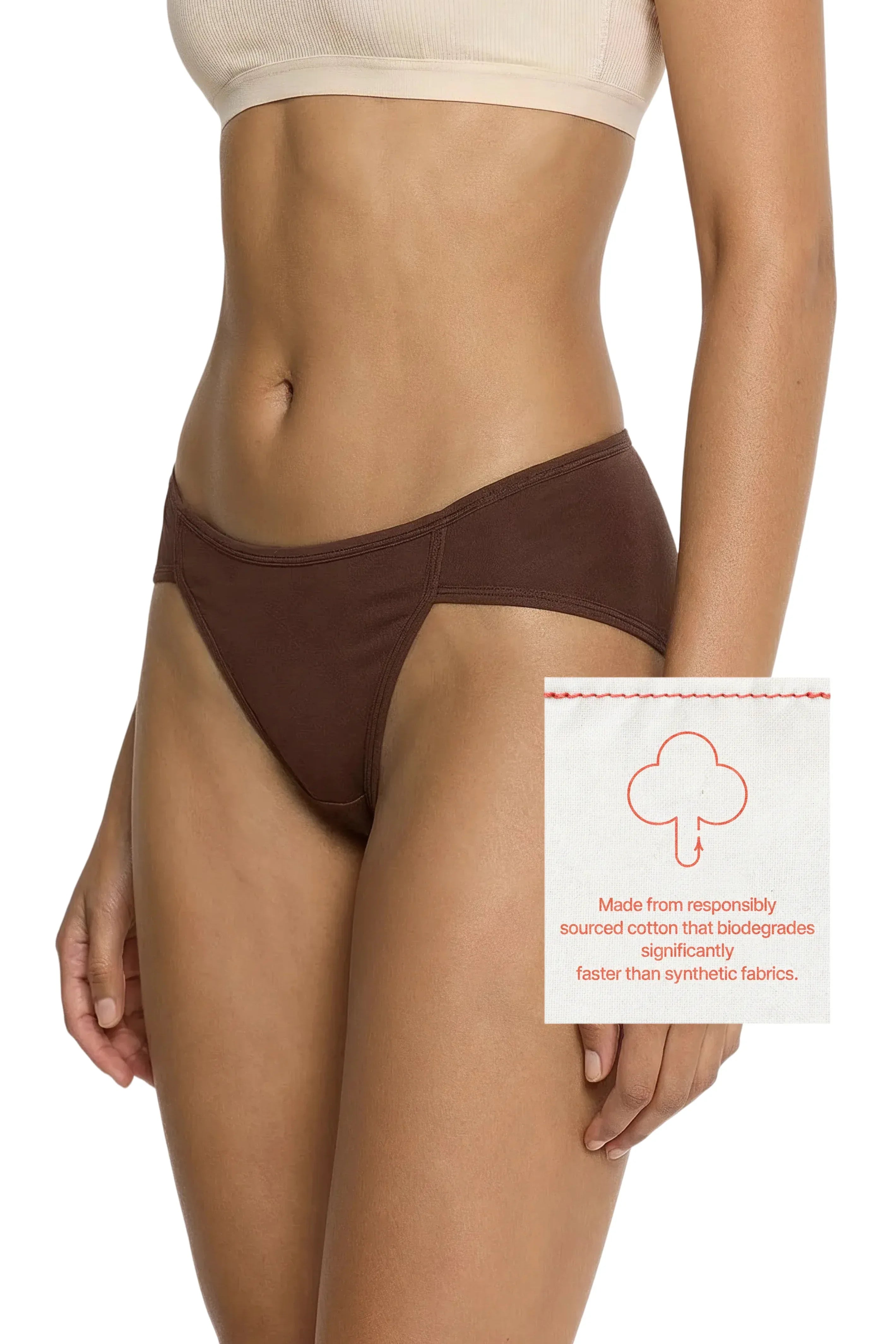 Responsibly Sourced Cotton Brief in Brown - epoché