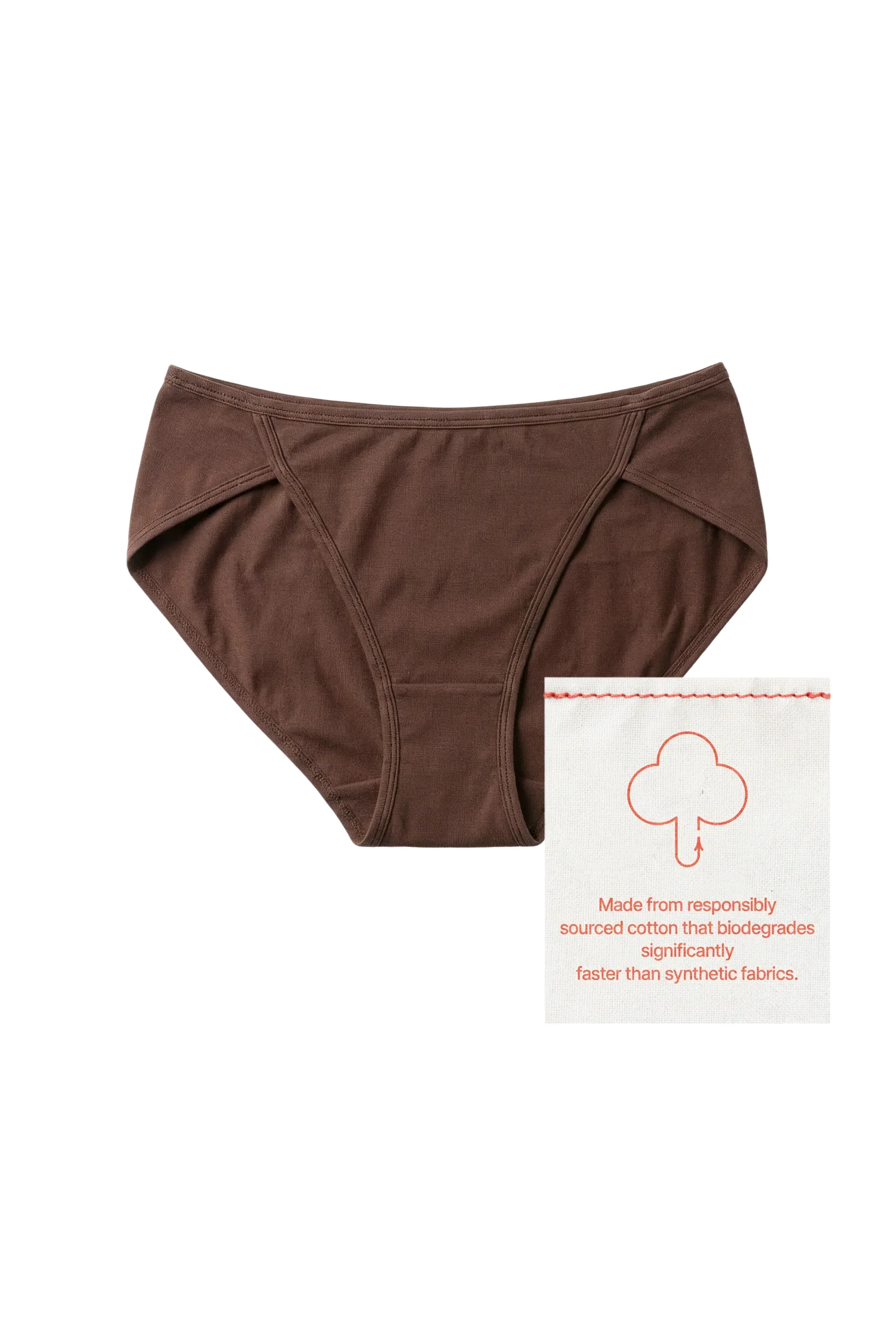 Responsibly Sourced Cotton Brief in Brown - epoché