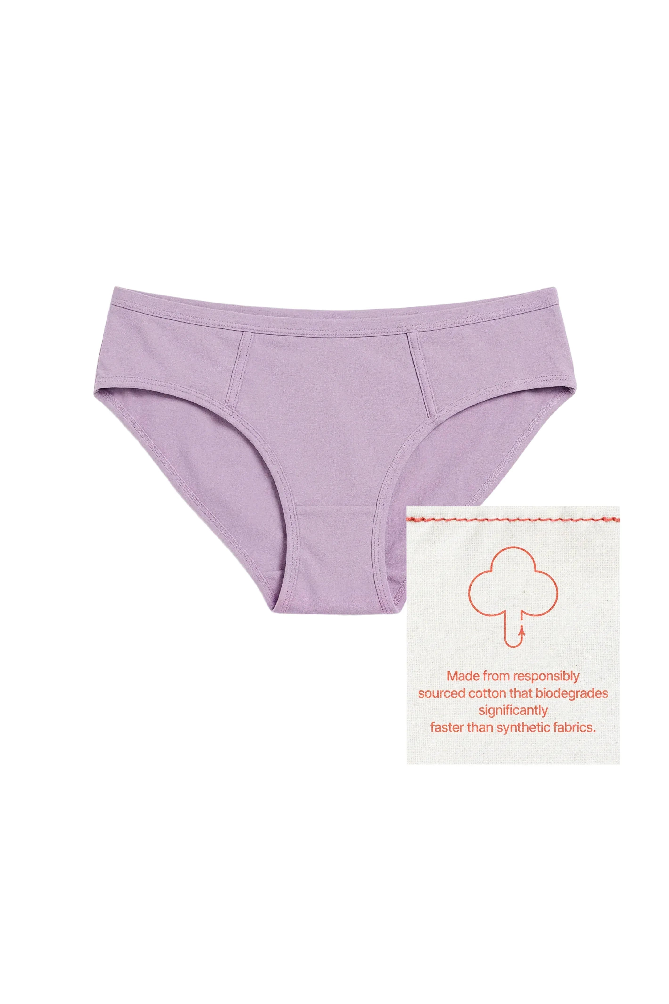 Responsibly Sourced Cotton Brief in Cloudy Purple - epoché