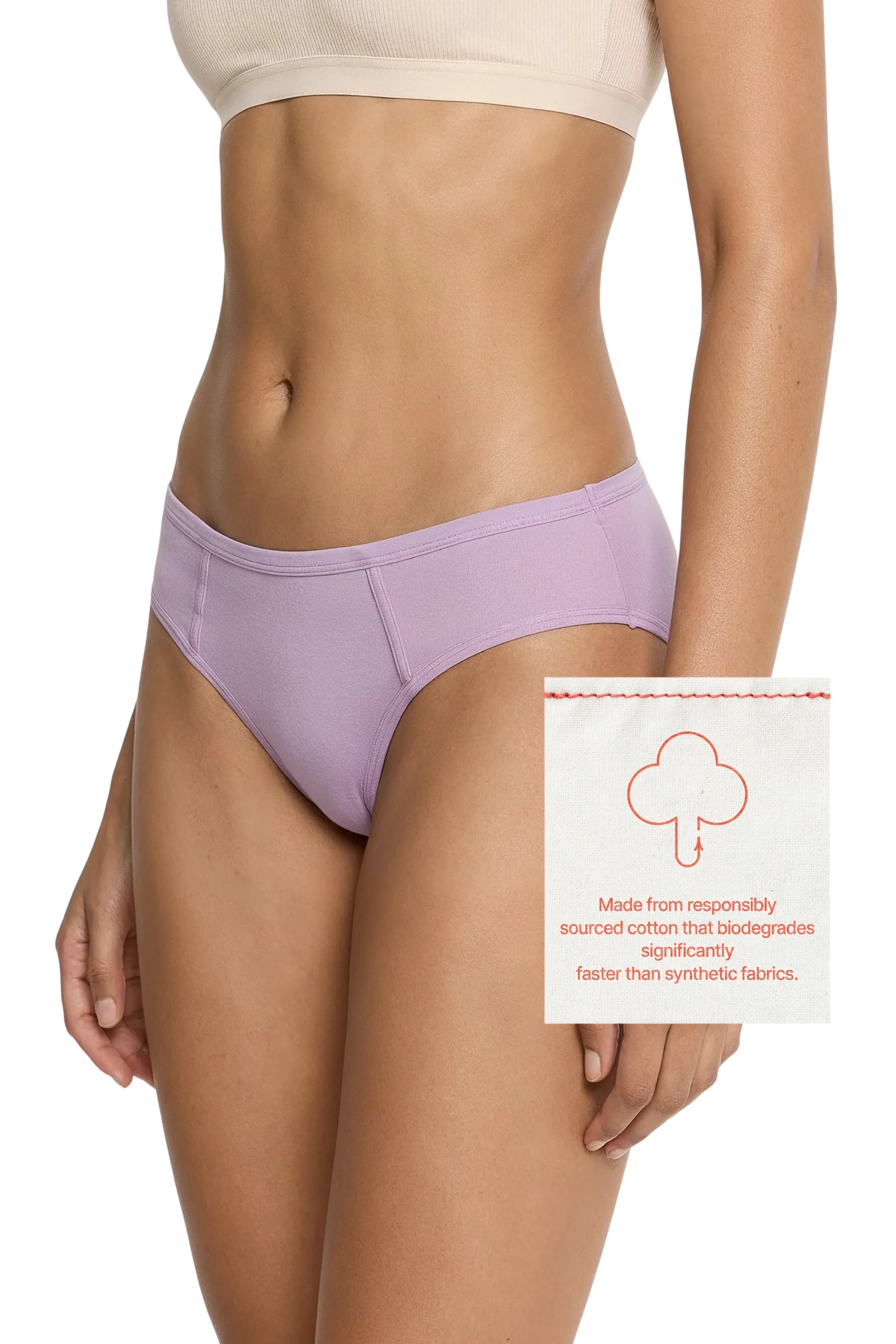 Responsibly Sourced Cotton Brief in Cloudy Purple - epoché