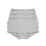 3-Shorts Slow Morning Set in Gray, three shorts stacked in flat lay