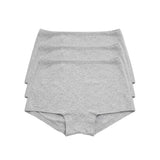 3-Shorts Slow Morning Set in Gray, three shorts stacked in flat lay