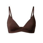 After Hours Cotton Triangle Bra & 3 G-Strings Set Chocolate - epoché