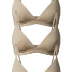 3-Bra Bundle V-Shaped Cotton Bra, stacked product shot