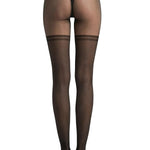 Stocking-Effect Sheer Tights with Double Athletic Stripes - epoché