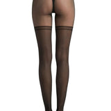 Stocking-Effect Sheer Tights with Double Athletic Stripes - epoché