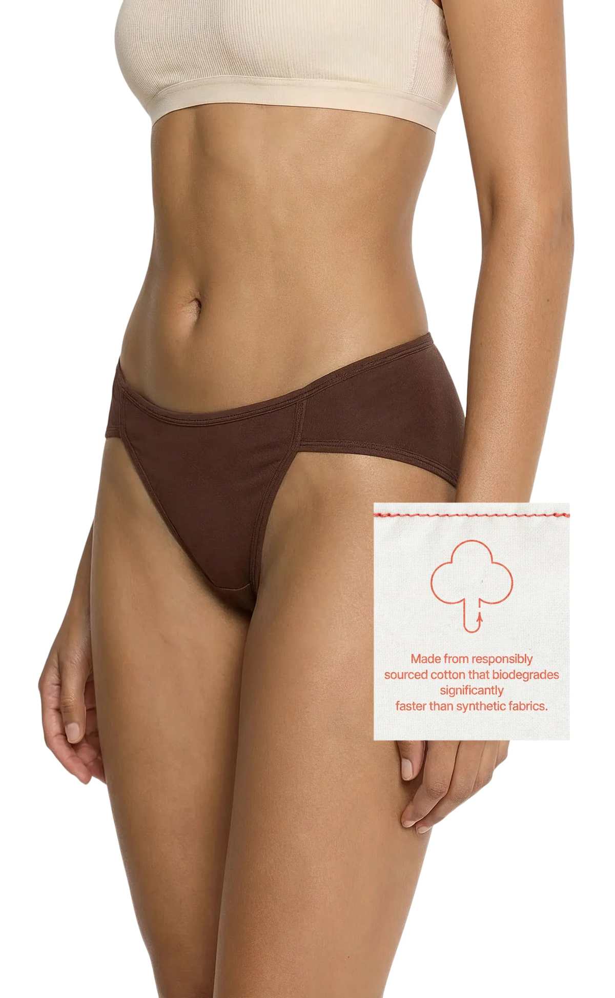 Responsibly Sourced Cotton Brief in Brown - epoché