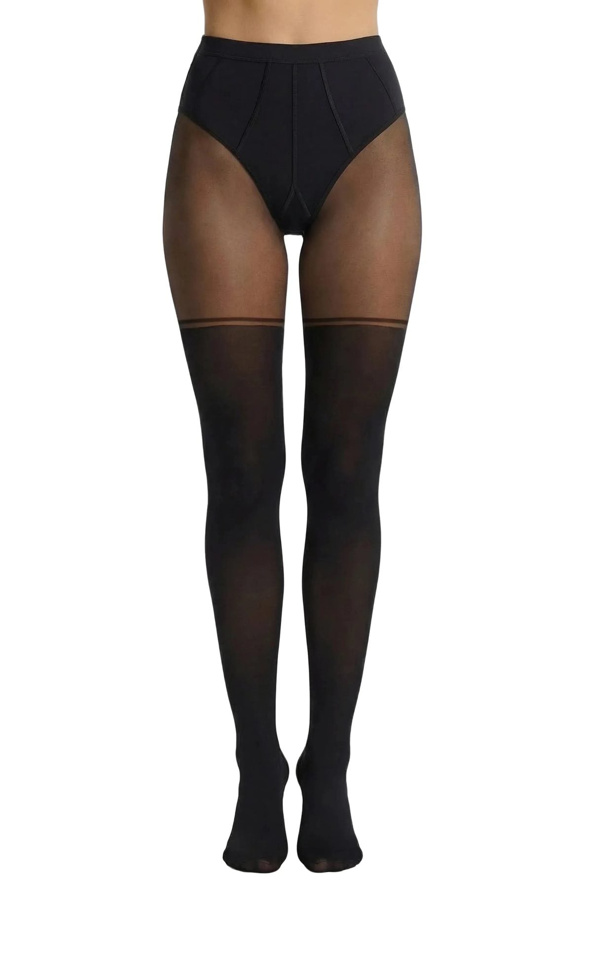 Black Cat Stocking-Effect Sheer Tights - epoché