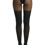 Black Cat Stocking-Effect Sheer Tights - epoché