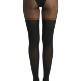 Black Cat Stocking-Effect Sheer Tights - epoché