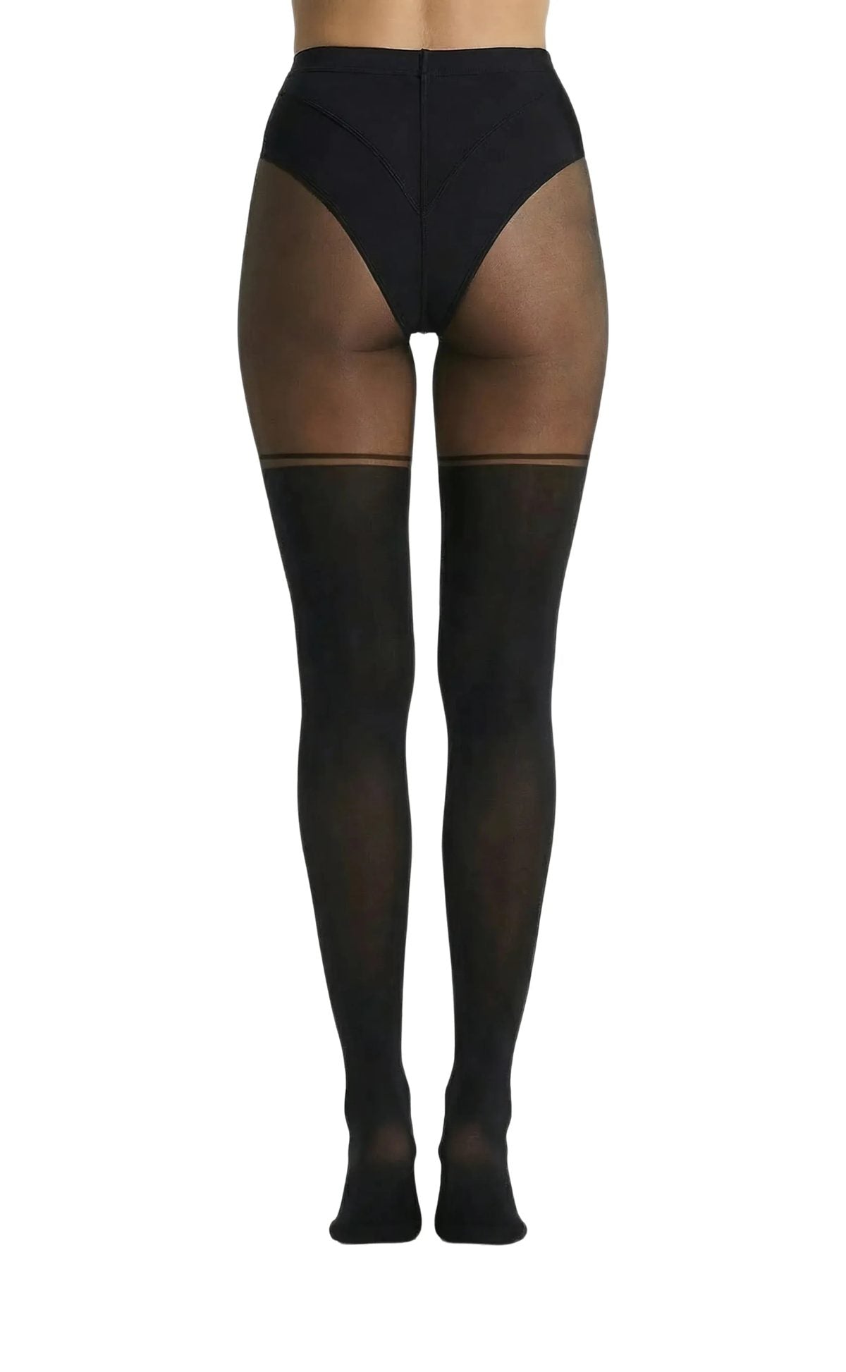 Black Cat Stocking-Effect Sheer Tights - epoché