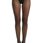 Too Hot To Be Humble Sheer Black Affirmation Tights - epoché