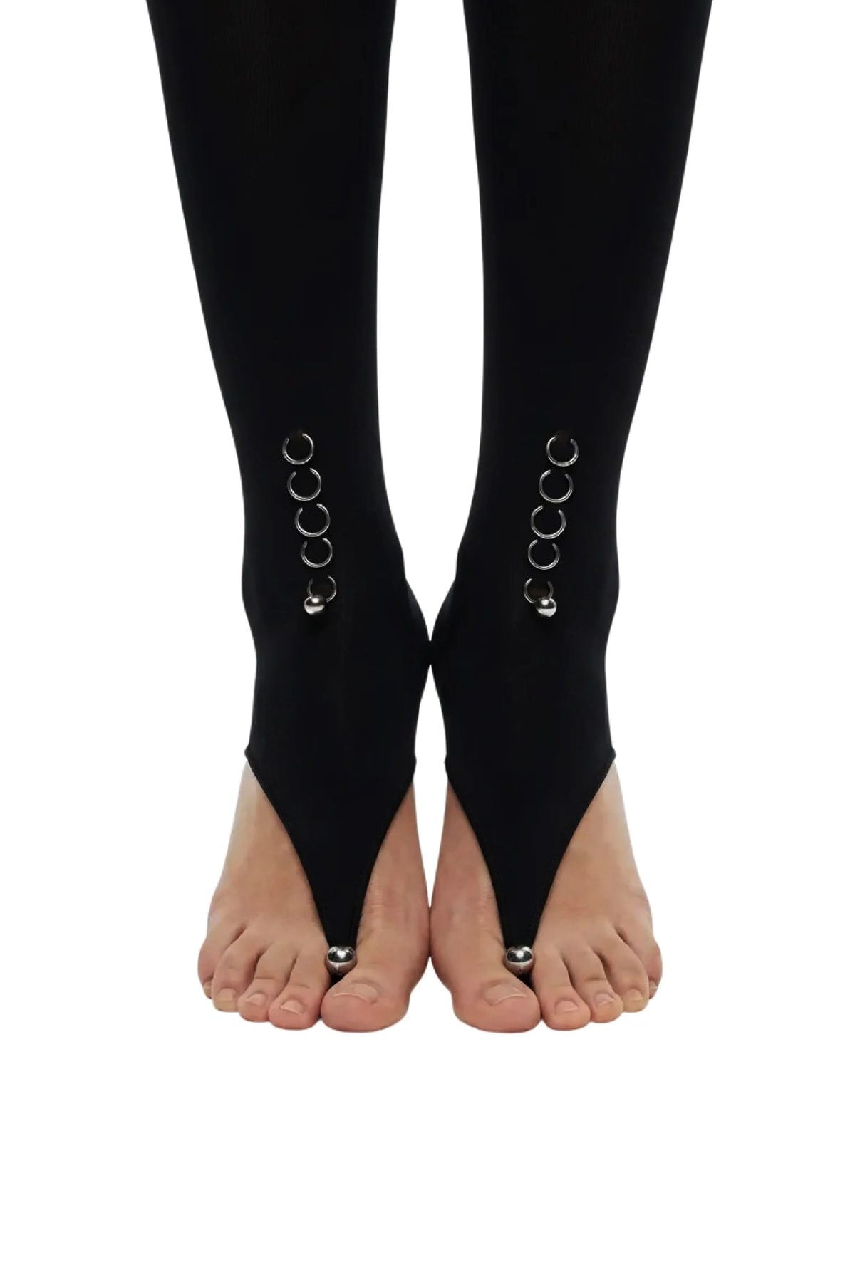 Piercing 02 Black Open-Toe Leggings - epoché