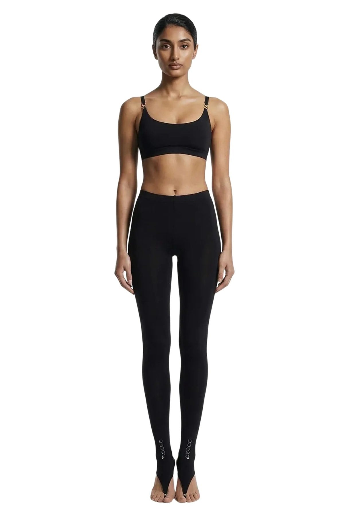 Piercing 02 Black Open-Toe Leggings - epoché