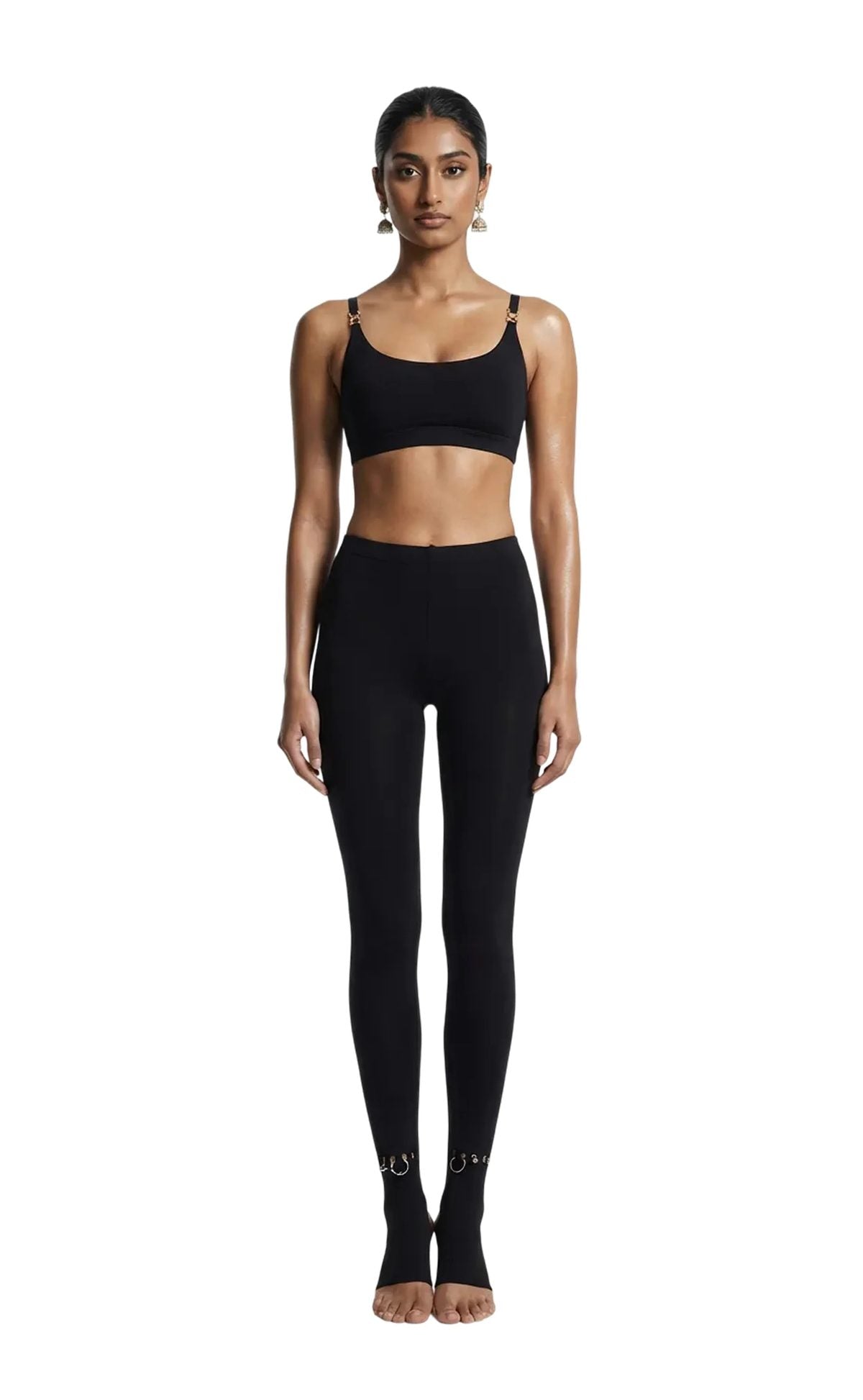 Piecing 01 Black Open-Toe Leggings - epoché