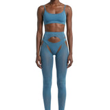 Velvet Air Head-to-Toe Garter Set in Teal - epoché