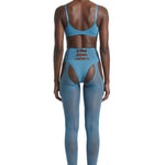Velvet Air Head-to-Toe Garter Set in Teal - epoché
