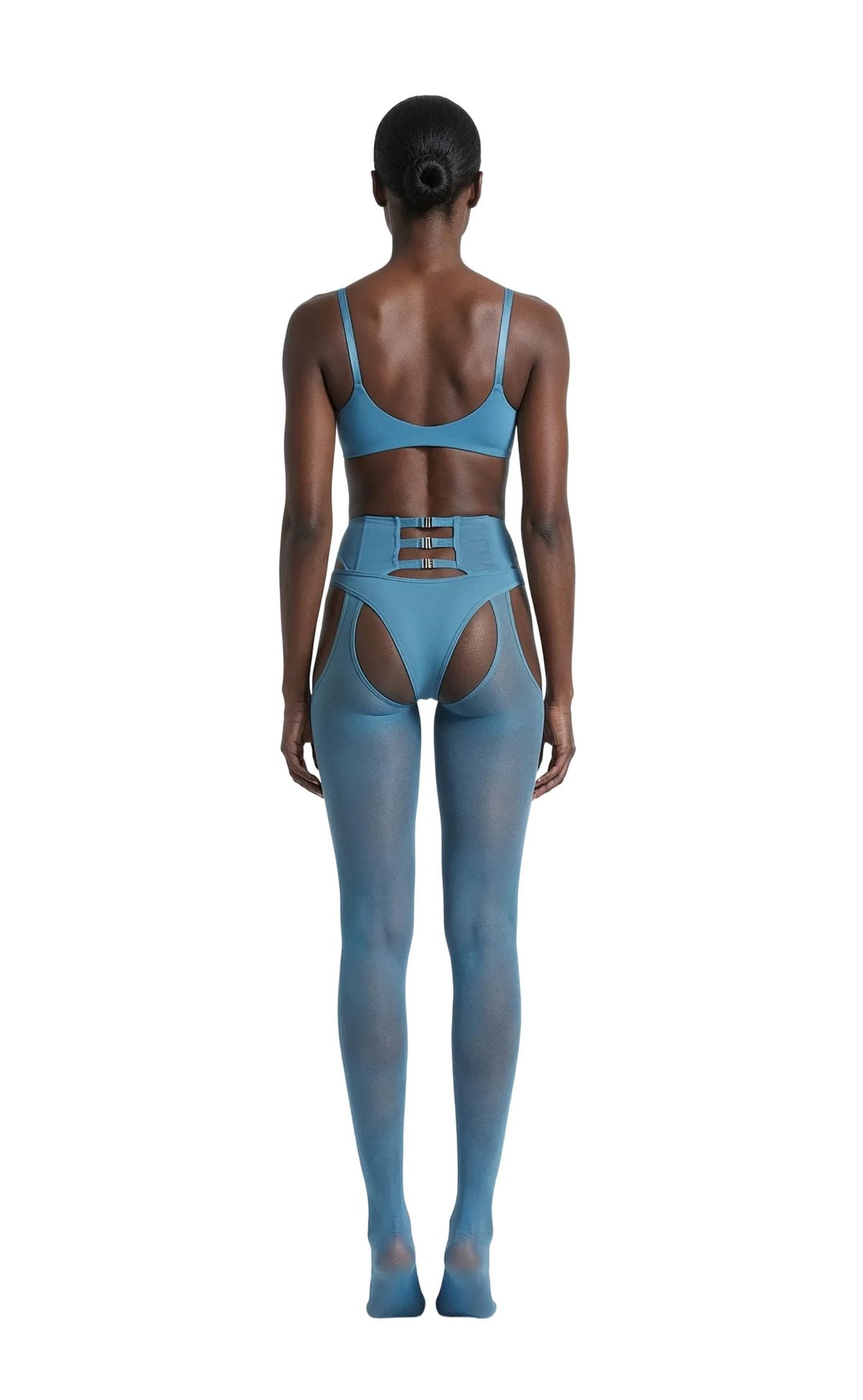 Velvet Air Head-to-Toe Garter Set in Teal - epoché