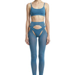 Velvet Air Head-to-Toe Garter Set in Teal - epoché