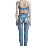 Velvet Air Head-to-Toe Garter Set in Teal - epoché