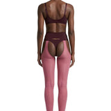 Velvet Crush Head-to-Toe Two-toned Garter Set in Pink & Plum - epoché