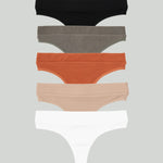 5-Pack Cotton Thongs - Full Palette - epoché