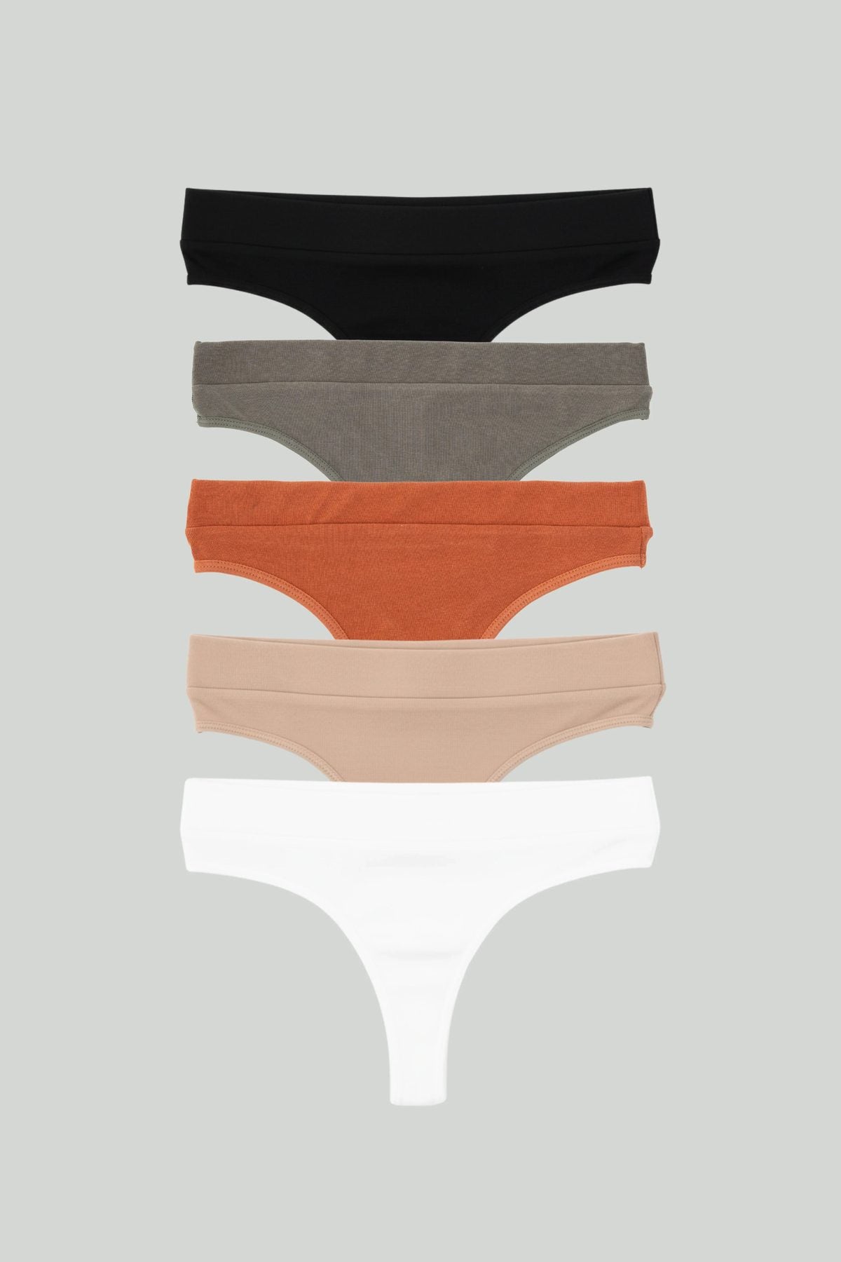 5-Pack Cotton Thongs - Full Palette - epoché