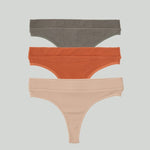 3-Pack Cotton Thongs - Nature Set - epoché