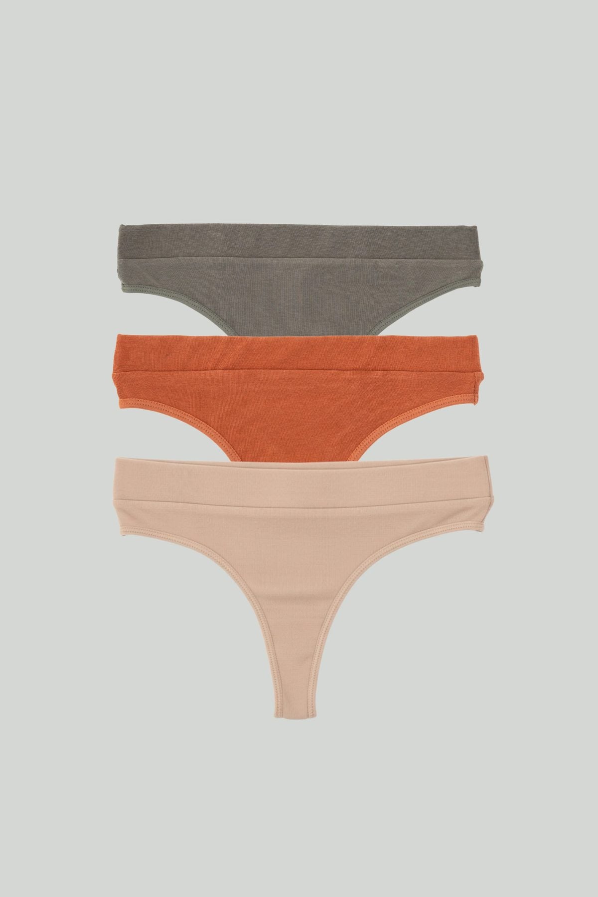 3-Pack Cotton Thongs - Nature Set - epoché