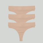 3-Pack Essential Cotton Thongs - epoché