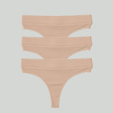 3-Pack Essential Cotton Thongs - epoché