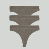 3-Pack Essential Cotton Thongs - epoché